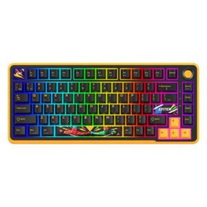Cosmic Byte Arcturus 75 Tri-Mode Gasket Hot Swappable Mechanical Switch Keyboard (Black Amber)