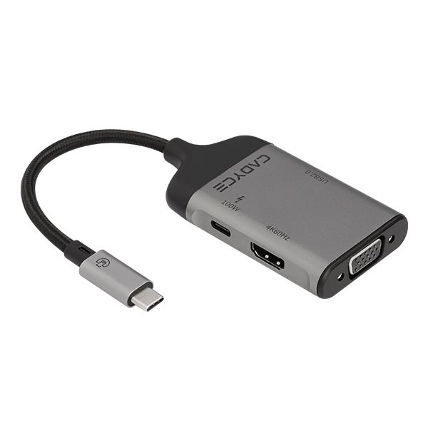 Cadyce CA-CMP4 USB-C to HDMI (4K) & VGA Multi-Port Adapter Cadyce CA-CMP4 USB-C to HDMI (4K) & VGA Multi-Port Adapter