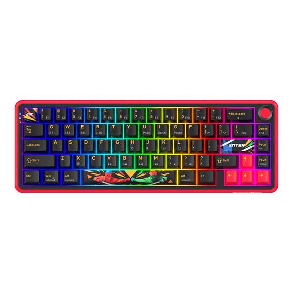 Cosmic Byte Arcturus 65 Tri-Mode Gasket Hot Swappable Mechanical Switch Keyboard (Black Red) Cosmic Byte Arcturus 65 Tri-Mode Gasket Hot Swappable Mechanical Switch Keyboard (Black Red)