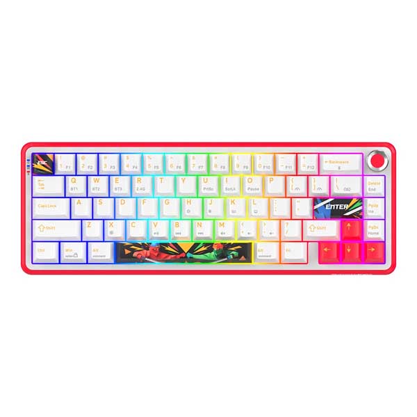 Cosmic Byte Arcturus 65 Tri-Mode Gasket Hot Swappable Mechanical Switch Keyboard (White Red) Cosmic Byte Arcturus 65 Tri-Mode Gasket Hot Swappable Mechanical Switch Keyboard (White Red)