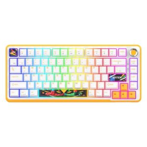Cosmic Byte Arcturus 75 Tri-Mode Gasket Hot Swappable Mechanical Switch Keyboard (White Amber)