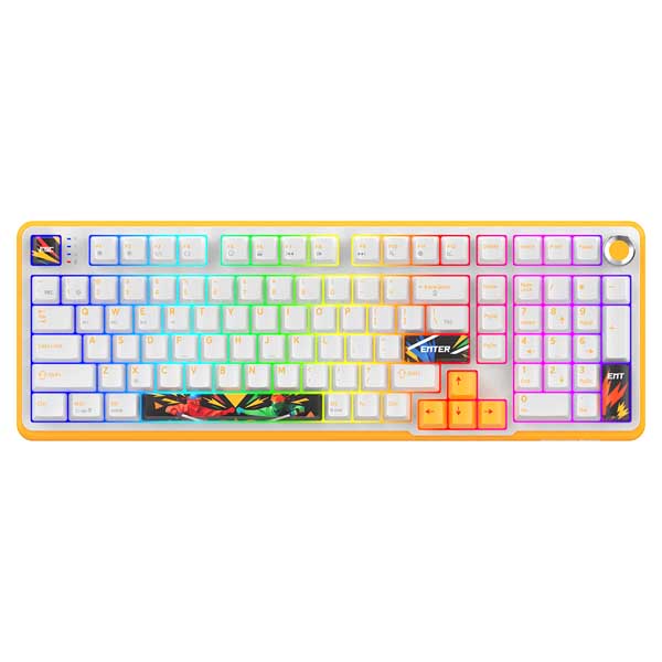 Cosmic Byte Arcturus 98 Tri-Mode Gasket Hot Swappable Mechanical Switch Keyboard (White Amber) Cosmic Byte Arcturus 98 Tri-Mode Gasket Hot Swappable Mechanical Switch Keyboard (White Amber)