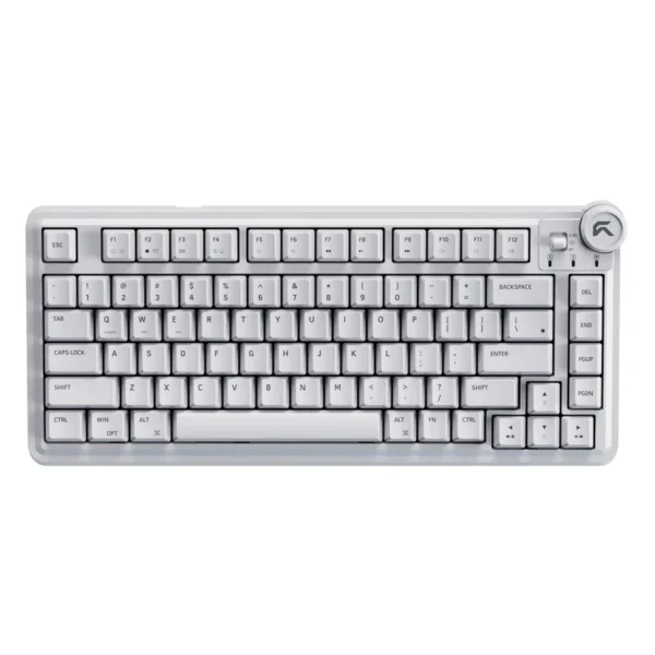 Cybeart Nighthawk 75 75% Tri-Mode Wireless RGB Mechanical Gaming Keyboard | Hot-Swappable | White Cybeart Nighthawk 75 75% Tri-Mode Wireless RGB Mechanical Gaming Keyboard | Hot-Swappable | White