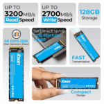 Foxin FX 128GB NVMe SSD M.2 PCIe Gen3 3200MB/s Internal ( FX 128 Express NVMe ) Foxin FX 128GB NVMe SSD M.2 PCIe Gen3 3200MB/s Internal ( FX 128 Express NVMe )