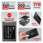 Foxin FX 1TB PRO SATA III SSD 2.5 Inch Internal