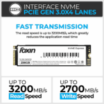 Foxin FX 256GB NVMe SSD M.2 PCIe Gen3 3200MB/s Internal ( FOXSSD0009 ) Foxin FX 256GB NVMe SSD M.2 PCIe Gen3 3200MB/s Internal ( FOXSSD0009 )