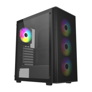FSP M220 PC Case – Stylish & Practical Desktop Cabinet Black