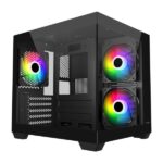 FSP S140 ARGB Micro Black Gaming Cabinet – Compact & Stylish PC Case