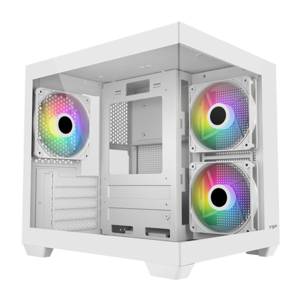 FSP S140 ARGB Micro White Gaming Cabinet – Compact & Stylish PC Case FSP S140 ARGB Micro White Gaming Cabinet – Compact & Stylish PC Case