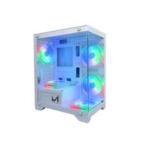 ICEMASTER DYNAMITE X5 M-ATX Mid-Tower Gaming Cabinet With SMPS (White)