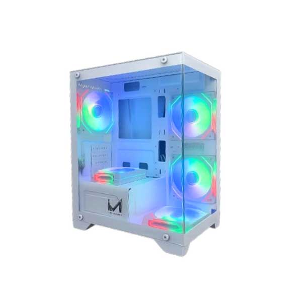 ICEMASTER DYNAMITE X5 M-ATX Mid-Tower Gaming Cabinet With SMPS (White) ICEMASTER DYNAMITE X5 M-ATX Mid-Tower Gaming Cabinet With SMPS (White)
