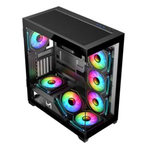 ICEMASTER DYNAMITE X7 E-ATX Mid-Tower Gaming Cabinet Without SMPS (Black)