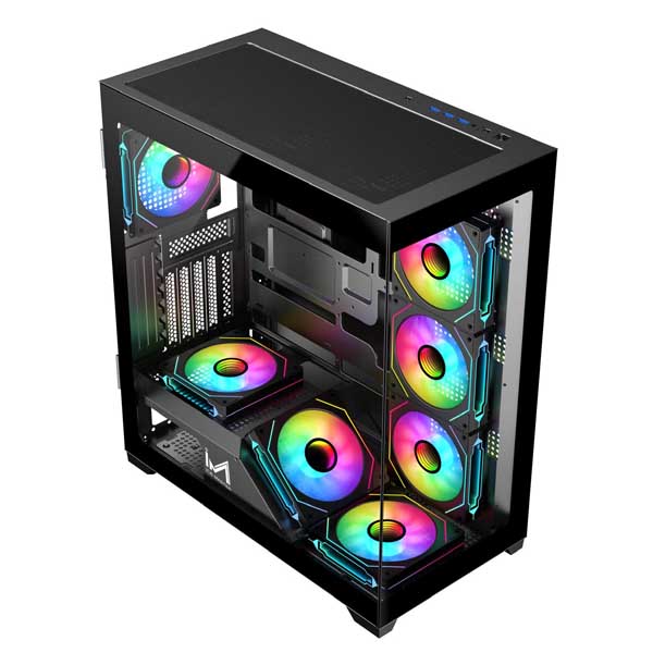 ICEMASTER DYNAMITE X7 E-ATX Mid-Tower Gaming Cabinet Without SMPS (Black) ICEMASTER DYNAMITE X7 E-ATX Mid-Tower Gaming Cabinet Without SMPS (Black)