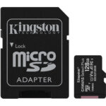 Kingston 128G Canvas Select Plus UHS-I microSDXC Memory Card with SD Adapter