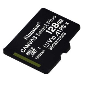 Kingston 128GB microSDHC Canvas Select Plus 100MB/s Read A1 Class 10 UHS-I Memory Card w/o Adapter