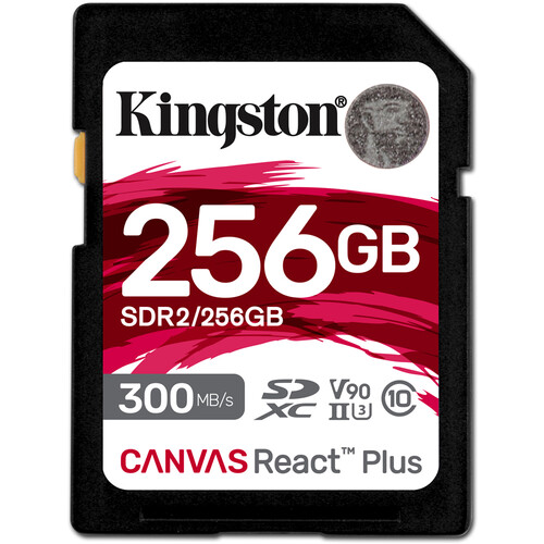 Kingston 256GB Canvas React Plus UHS-II SDXC Memory Card Kingston 256GB Canvas React Plus UHS-II SDXC Memory Card