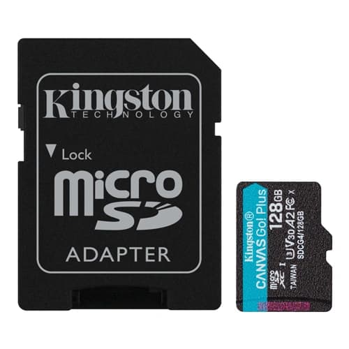 Kingston Canvas Go Plus microSD Memory Card 128GB with Adapter Kingston Canvas Go Plus microSD Memory Card 128GB with Adapter