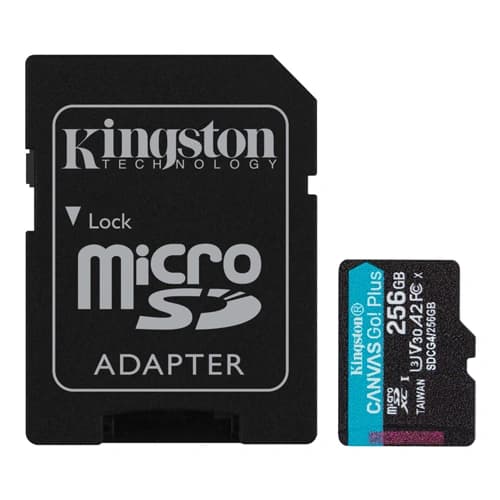 Kingston Canvas Go Plus microSD Memory Card 256GB with Adapter Kingston Canvas Go Plus microSD Memory Card 256GB with Adapter