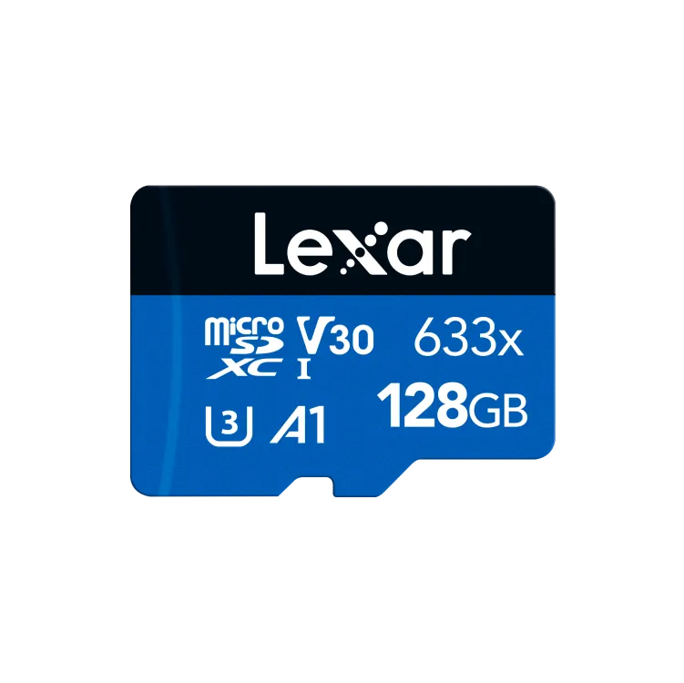 Lexar 128GB 633x microSDXC | UHS-l Blue Series C10 V30 A1 U3 – upto 100MB/s Read & 45MB/s Write, includes adapter, 10 Year Limited Warranty (LSDMI128BB633A) Lexar 128GB 633x microSDXC | UHS-l Blue Series C10 V30 A1 U3 – upto 100MB/s Read & 45MB/s Write, includes adapter, 10 Year Limited Warranty (LSDMI128BB633A)