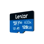Lexar 128GB 633x microSDXC | UHS-l Blue Series C10 V30 A1 U3 – upto 100MB/s Read & 45MB/s Write, includes adapter, 10 Year Limited Warranty (LSDMI128BB633A) Lexar 128GB 633x microSDXC | UHS-l Blue Series C10 V30 A1 U3 – upto 100MB/s Read & 45MB/s Write, includes adapter, 10 Year Limited Warranty (LSDMI128BB633A)