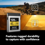 Lexar 128GB Professional CFexpress 2.0 Type B GOLD Series Card | Up to 1750MB/s Read & 1500MB/s Write | PCIe 3.0×2 | Limited Lifetime Warranty | LCXEXPR128G-RNENG