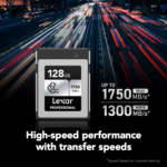 Lexar 128GB Professional CFexpress Type B SILVER Card | Up to 1750MB/s Read & 1300MB/s Write | 10 Years Limited Warranty | LCXEXSL128G-RNENG