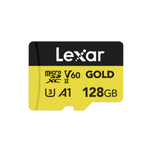 Lexar 128GB Professional GOLD | microSDXC™ UHS-II Card | upto 280MB/s read & 100MB/s write, 10Years Limited Warranty | LMSGOLD128G-BNNNG