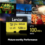 Lexar 128GB Professional GOLD | microSDXC™ UHS-II Card | upto 280MB/s read & 100MB/s write, 10Years Limited Warranty | LMSGOLD128G-BNNNG