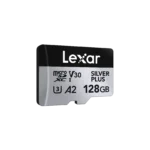 Lexar 128GB SILVER PLUS microSDXC UHS-I Card U3, V30, A2, C10 – Ideal For Camera & Mobile | upto 205MB/s read & 150MB/s write | Limited Lifetime Warranty | LMSSIPL128G-BNANG