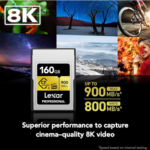 Lexar 160GB Professional GOLD CFexpress 2.0 Type A Card | Up to 900MB/s Read & 800MB/s Write | PCIe 3.0×2 | 700MB/s Sustained | VPG400 | Limited Lifetime Warranty |… Lexar 160GB Professional GOLD CFexpress 2.0 Type A Card | Up to 900MB/s Read & 800MB/s Write | PCIe 3.0×2 | 700MB/s Sustained | VPG400 | Limited Lifetime Warranty |…