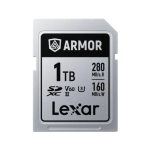Lexar 1TB ARMOR SILVER PRO SDXC UHS-II Card V60 U3 C10 | Up to 280MB/s Read & 160MB/s Write | Limited Lifetime Warranty | LSDAMSP001T-RNNNG