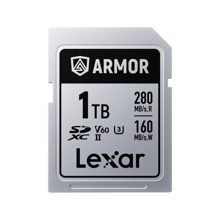Lexar 1TB ARMOR SILVER PRO SDXC UHS-II Card V60 U3 C10 | Up to 280MB/s Read & 160MB/s Write | Limited Lifetime Warranty | LSDAMSP001T-RNNNG Lexar 1TB ARMOR SILVER PRO SDXC UHS-II Card V60 U3 C10 | Up to 280MB/s Read & 160MB/s Write | Limited Lifetime Warranty | LSDAMSP001T-RNNNG