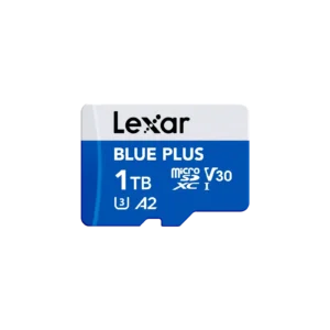 Lexar 1TB BLUE PLUS microSDHC™/microSDXC™ UHS-I Card | C10 A2 V30 U3, upto 170MB/s Read | 10 Year Limited Warranty (LMSBLPL001T-BNANG)