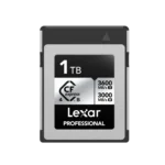 Lexar 1TB CFexpress 4.0 Type B Silver Serie | 3600MB/s Read • 3000MB/s Write | 2600MB/s Sustained | Limited Lifetime Warranty | LCXEXS4001T-RNENG