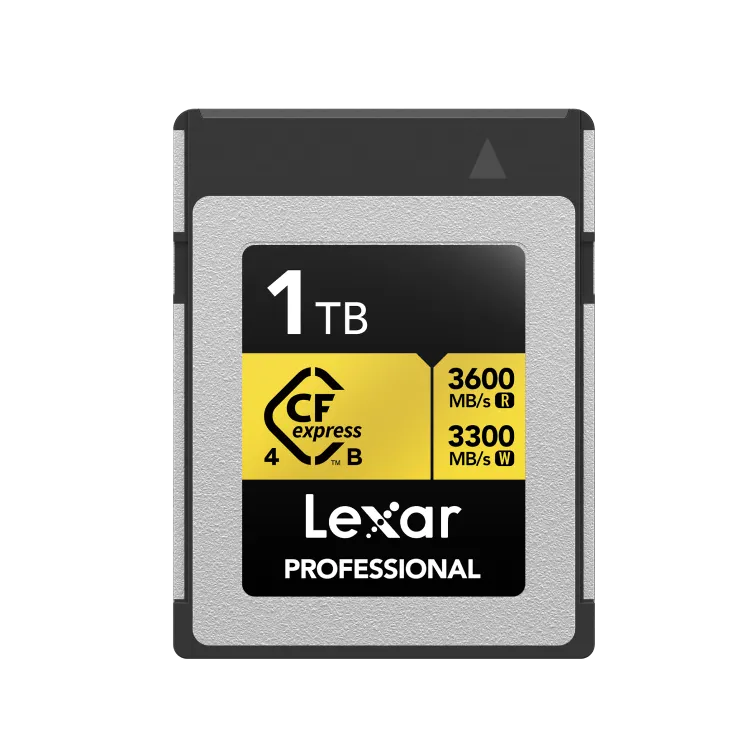 Lexar 1TB Professional GOLD CFexpress 4.0 Type B Card | Up to 3600MB/s Read & 3300MB/s Write | PCIe Gen 4 | 3000MB/s Sustained | Limited Lifetime Warranty | LCXEXP4001T-RNENG Lexar 1TB Professional GOLD CFexpress 4.0 Type B Card | Up to 3600MB/s Read & 3300MB/s Write | PCIe Gen 4 | 3000MB/s Sustained | Limited Lifetime Warranty | LCXEXP4001T-RNENG