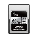 Lexar 1TB Professional SILVER CFexpress 4.0 Type A Card | Up to 1750MB/s Read & 1650MB/s Write | PCIe 4.0 | Limited Lifetime Warranty | LCAEXS4001T-RNENG
