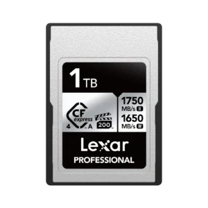 Lexar 1TB Professional SILVER CFexpress 4.0 Type A Card | Up to 1750MB/s Read & 1650MB/s Write | PCIe 4.0 | Limited Lifetime Warranty | LCAEXS4001T-RNENG