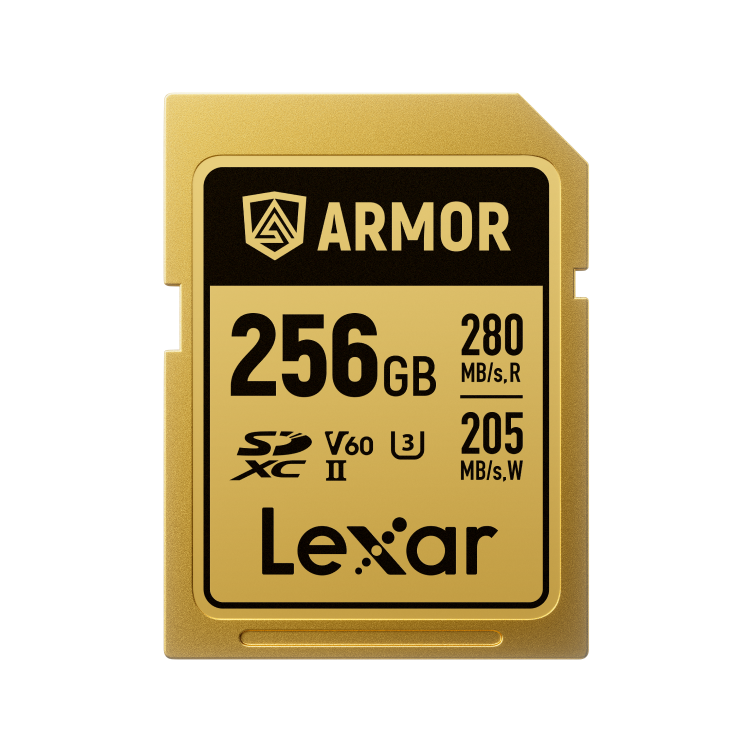 Lexar 256GB ARMOR GOLD SDXC UHS-II Card V60 U3 C10 | Up to 280MB/s Read & 205MB/s Write | Limited Lifetime Warranty | LSDAMGL256G-RNNNG Lexar 256GB ARMOR GOLD SDXC UHS-II Card V60 U3 C10 | Up to 280MB/s Read & 205MB/s Write | Limited Lifetime Warranty | LSDAMGL256G-RNNNG