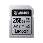 Lexar 256GB ARMOR SILVER PRO SDXC UHS-II Card V60 U3 C10 | Up to 280MB/s Read & 160MB/s Write | Lifetime Warranty | LSDAMSP256G-RNNNG