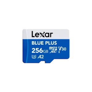 Lexar 256GB BLUE PLUS microSDHC™/microSDXC™ UHS-I Card | C10 A2 V30 U3, upto 170MB/s Read | 10 Year Limited Warranty (LMSBLPL256G-BNANG)