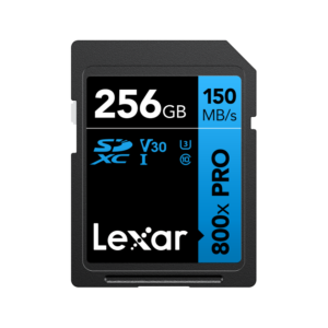 Lexar 256GB High-Performance 800x PRO SDXC UHS-I | Up to 150MB/s Read, 45MB/s Write, V30, 4K UHD, 10-Year Warranty | LSD0800P256G-BNNNG