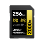Lexar 256GB Professional 2000x SDXC UHS-II Card V90 U3 C10 | Up to 300MB/s Read & 260MB/s Write | Limited Lifetime Warranty | LSD2000256G-BNNNG