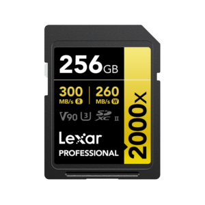 Lexar 256GB Professional 2000x SDXC UHS-II Card V90 U3 C10 | Up to 300MB/s Read & 260MB/s Write | Limited Lifetime Warranty | LSD2000256G-BNNNG