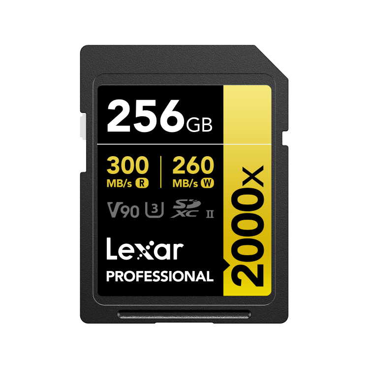 Lexar 256GB Professional 2000x SDXC UHS-II Card V90 U3 C10 | Up to 300MB/s Read & 260MB/s Write | Limited Lifetime Warranty | LSD2000256G-BNNNG Lexar 256GB Professional 2000x SDXC UHS-II Card V90 U3 C10 | Up to 300MB/s Read & 260MB/s Write | Limited Lifetime Warranty | LSD2000256G-BNNNG