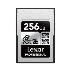 Lexar 256GB Professional SILVER CFexpress 4.0 Type A Card | Up to 1750MB/s Read & 1650MB/s Write | PCIe 4.0 | Limited Lifetime Warranty | LCAEXS4256G-RNENG