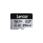 Lexar 256GB SILVER PLUS microSDXC UHS-I Card U3, V30, A2, C10 – Ideal For Camera & Mobile | upto 205MB/s read & 150MB/s write | Limited Lifetime Warranty | LMSSIPL256G-BNANG