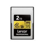 Lexar 2TB Professional GOLD CFexpress 4.0 Type A Card | Up to 1800MB/s Read & 1650MB/s Write | 1400MB/s Sustained | PCIe 4.0 | VPG400 | Limited Lifetime Warranty |...