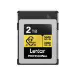 Lexar 2TB Professional GOLD CFexpress 4.0 Type B Card | Up to 3600MB/s Read & 3300MB/s Write | PCIe Gen 4 | 3000MB/s Sustained | Limited Lifetime Warranty | LCXEXP4002T-RNENG