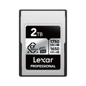 Lexar 2TB Professional SILVER CFexpress 4.0 Type A Card | Up to 1750MB/s Read & 1650MB/s Write | PCIe 4.0 | Limited Lifetime Warranty | LCAEXS4002T-RNENG
