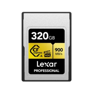 Lexar 320GB Professional GOLD CFexpress 2.0 Type A Card | Up to 900MB/s Read & 800MB/s Write | PCIe 3.0×2 | 700MB/s Sustained | VPG400 | Limited Lifetime Warranty |…